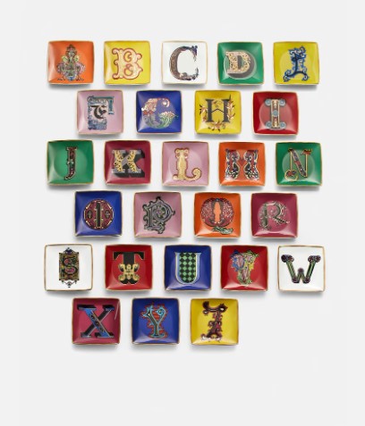 PIATTINO ALPHABET W 12 CM